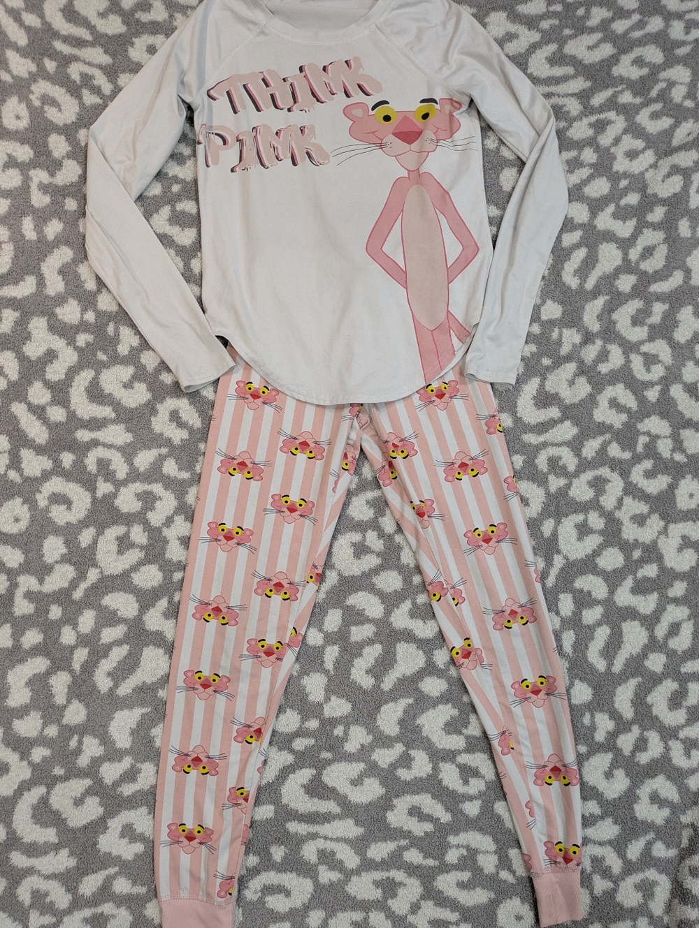 Pink Panther Women's Pink Long-Sleeve Pajama Set